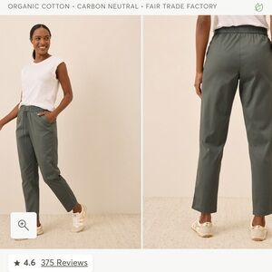 PACT Organic Cotton Women's Pants in Castor Green NWT